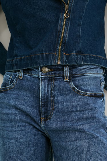 Women - Bootcut jeans - mid waist - blue denim
