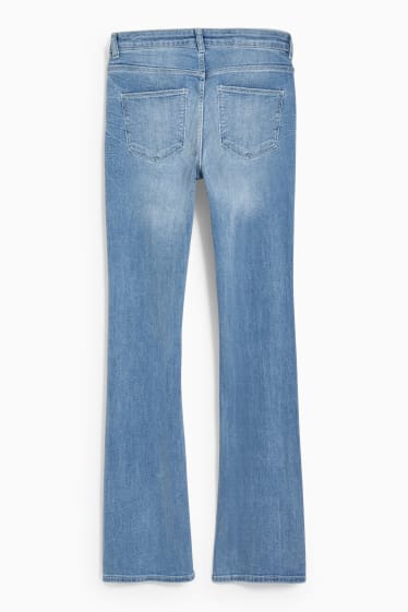 Dámské - Bootcut jeans - mid waist - džíny - světle modré