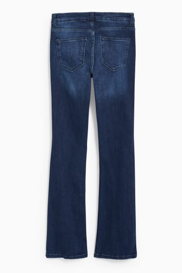 Damen - Bootcut Jeans - Mid Waist - jeansblau