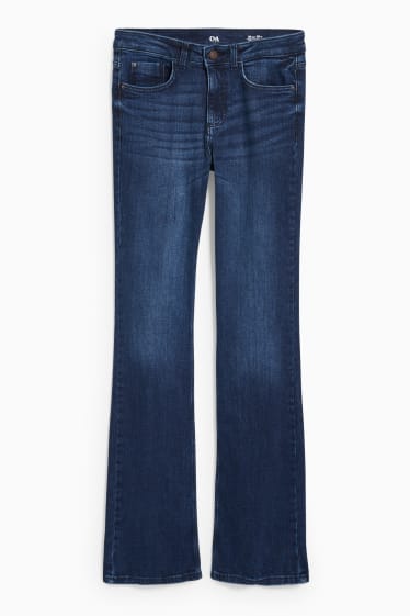 Dames - Bootcut jeans - mid waist - jeansblauw