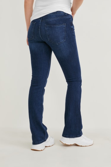 Damen - Bootcut Jeans - Mid Waist - jeansblau