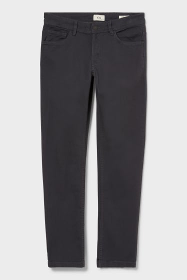 Uomo - Pantaloni - slim fit - grigio scuro