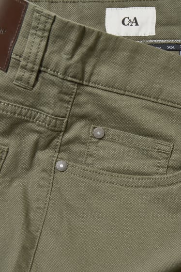 Pánské - Kalhoty - straight fit - LYCRA® - zelená