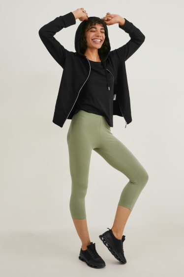 Dames - Set van 2 - capri legging - LYCRA® - groen