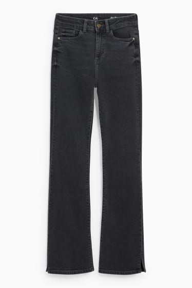 Dámské - Bootcut jeans - high waist - LYCRA® - džíny - tmavošedé