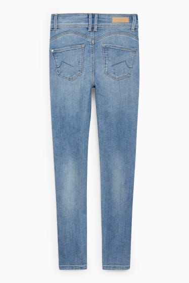 Tieners & jongvolwassenen - CLOCKHOUSE - skinny jeans - mid waist - LYCRA® - jeanslichtblauw
