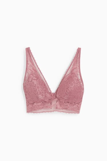 Damen - Bralette - wattiert - dunkelrosa