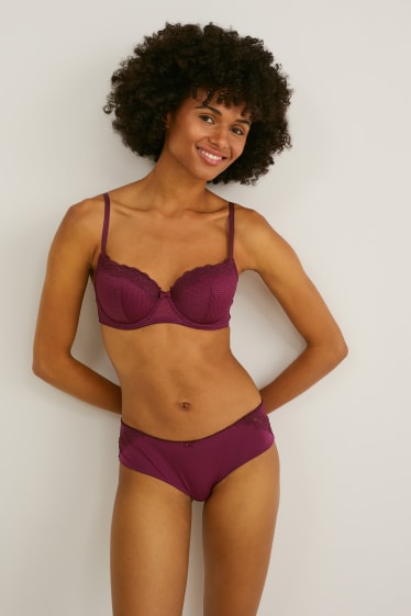 Femmes - Lot de 2 - shortys - LYCRA® - violet