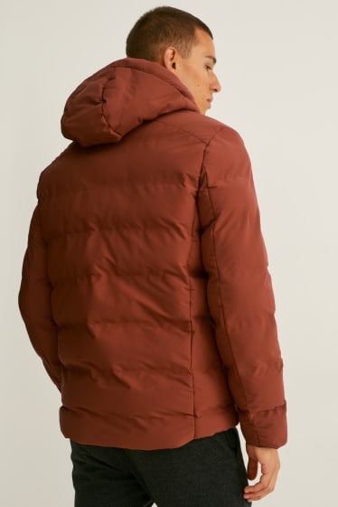 Men - Outdoor jacket with hood - idrorepellente - brown