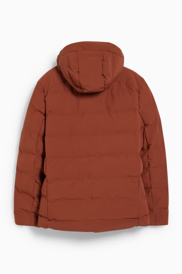 Men - Outdoor jacket with hood - idrorepellente - brown