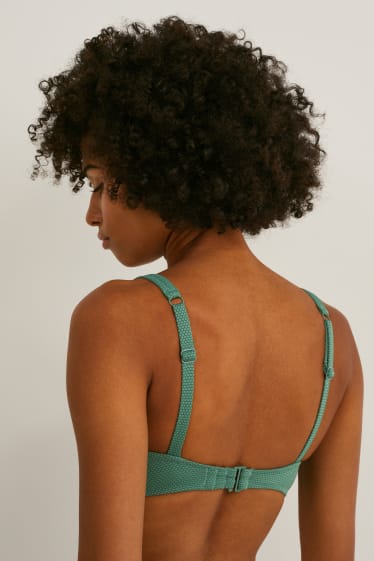Damen - Bikini-Top mit Knotendetail - wattiert - LYCRA® XTRA LIFE™ - dunkelgrün