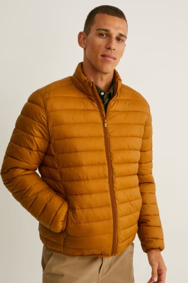 Men - Quilted jacket  - havanna