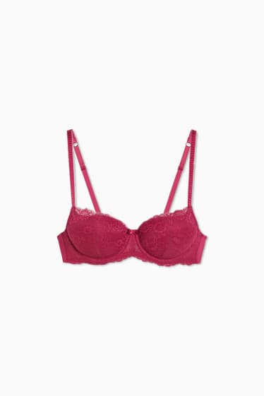 Donna - Reggiseno con ferretti - FULL COVERAGE - imbottito - fucsia