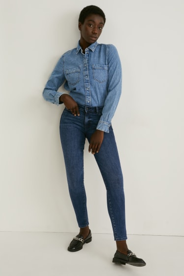 Femmes - Skinny jean - mid waist - jean galbant - LYCRA® - jean bleu