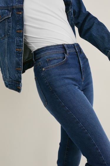 Femmes - Jean coupe droite - high waist - LYCRA® - jean bleu