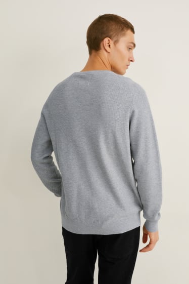 Hommes - Pull - gris clair chiné