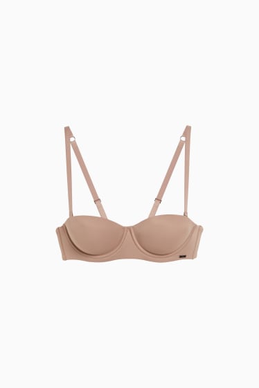 Women - Underwire bra - BALCONETTE - padded - nougat coloured