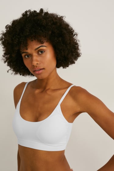 Donna - Brassière - imbottito - senza cuciture - LYCRA® - bianco