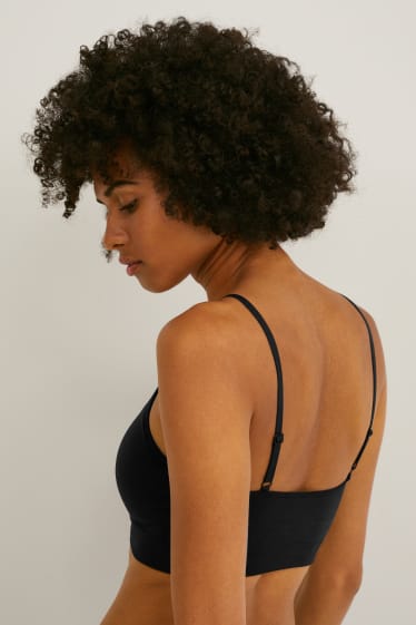 Femmes - Brassière - rembourrée - sans coutures - LYCRA® - noir