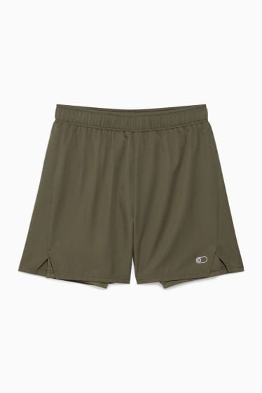 Heren - Sportshorts - donkergroen