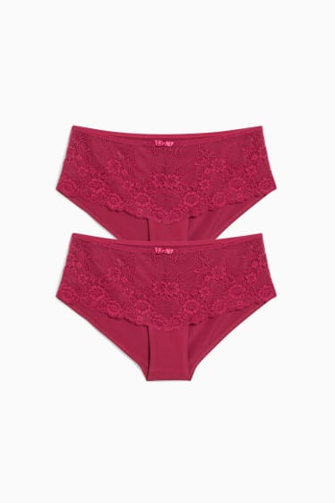 Mujer - Pack de 2 - hipsters - fucsia
