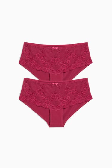 Femmes - Lot de 2 - shortys - rose