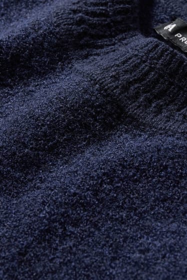 Mujer - Chaleco crop de punto - azul oscuro