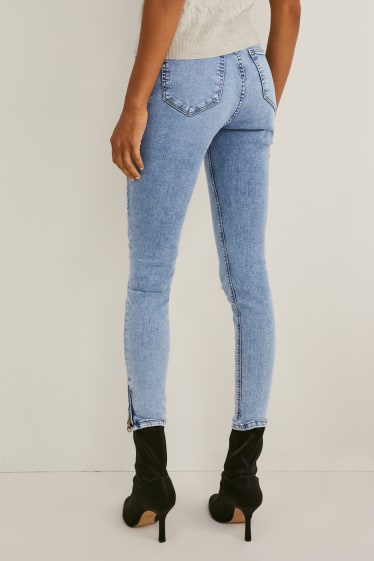 Damen - Skinny Jeans - High Waist   - jeansblau