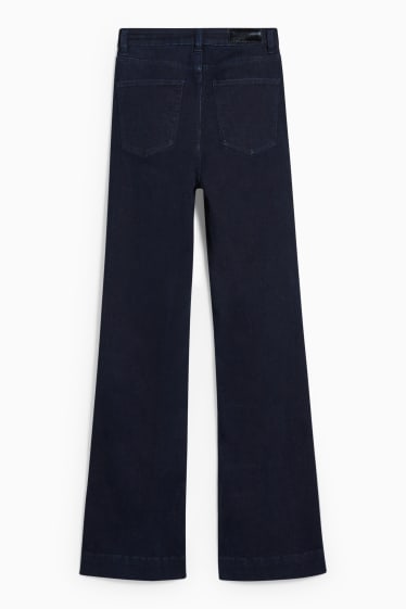 Femei - Flare jeans - talie înaltă - jeans modelatori - LYCRA® - denim-albastru închis