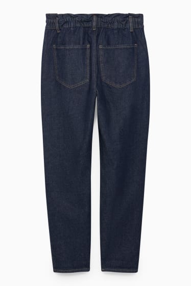 Women - Tapered jeans - high waist - LYCRA® - blue denim