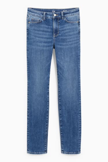 Women - Slim jeans - mid-rise waist - shaping jeans - LYCRA® - blue denim