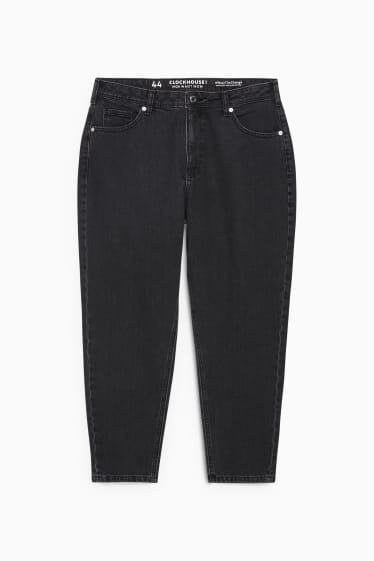 Dames - CLOCKHOUSE - mom jeans - high waist - jeansdonkergrijs