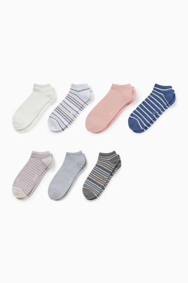 Femmes - Lot de 7 paires - socquettes de sport - rose