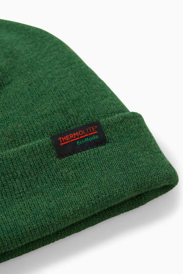 Men - Knitted hat - THERMOLITE® - green