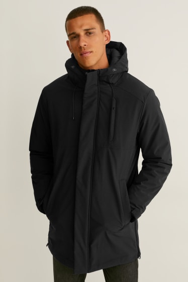 Hombre - Parka funcional con capucha - negro