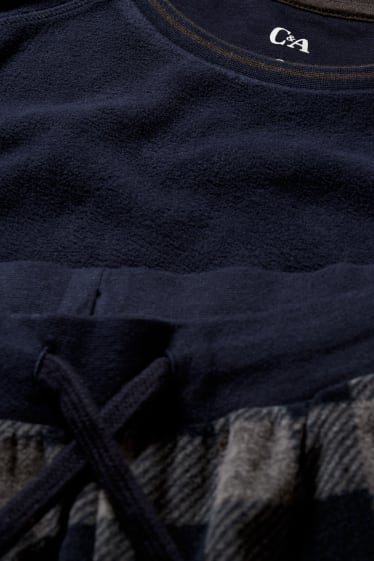 Hombre - Pijama de forro polar - azul oscuro / gris