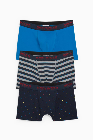 Heren - Set van 3 - trunks - LYCRA® - blauw