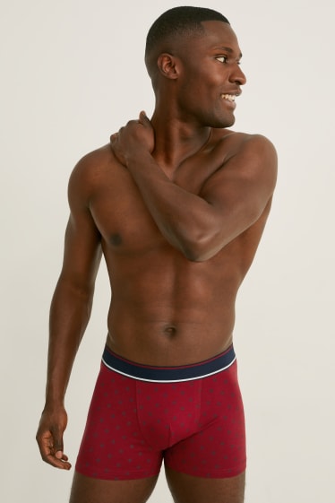 Uomo - Confezione da 5 - boxer aderenti - LYCRA® - bordeaux