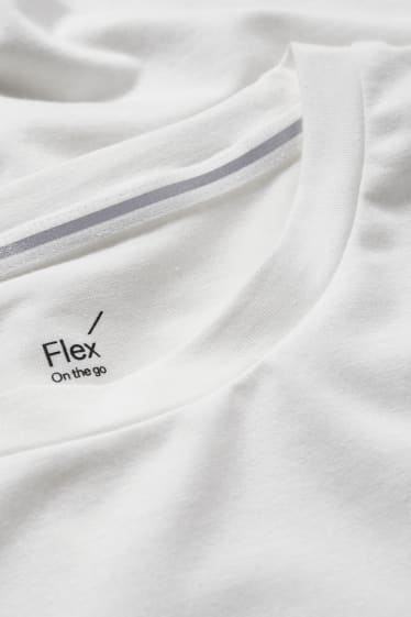 Heren - Set van 2 - T-shirt - Flex - LYCRA® - wit
