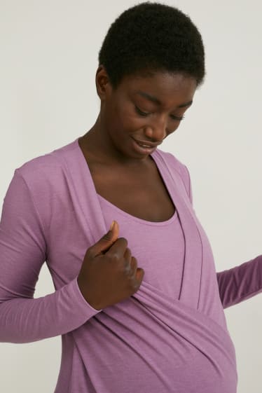 Femmes - Haut d'allaitement à manches longues - violet