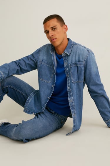 Bărbați - Cămașă din denim - regular fit - denim-albastru