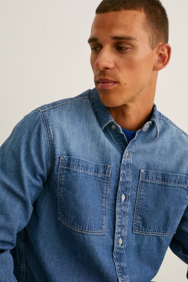 Men - Denim shirt - regular fit - blue denim