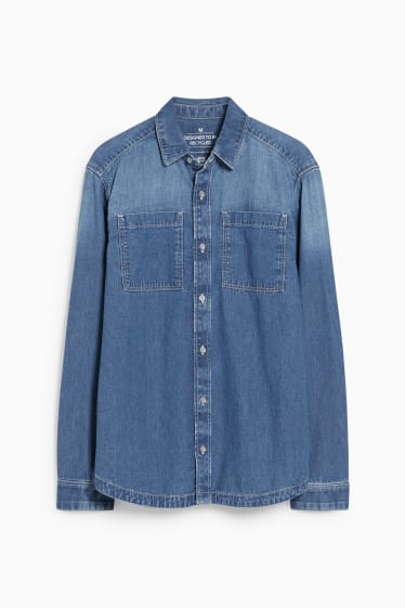 Men - Denim shirt - regular fit - blue denim