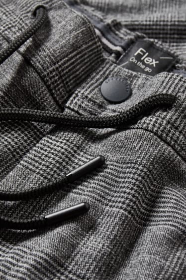 Hommes - Pantalon - tapered fit - Flex - LYCRA® - gris chiné