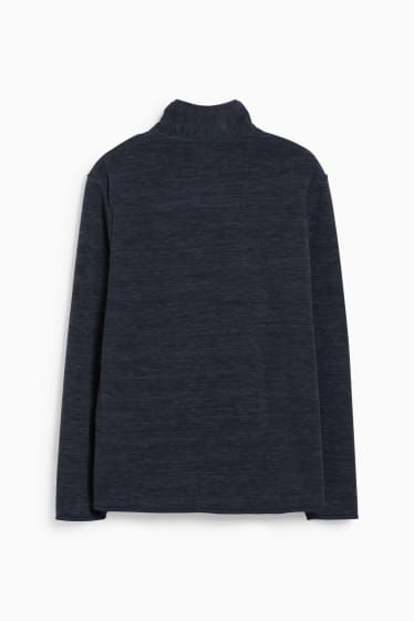 Men - Fleece jacket - dark blue-melange