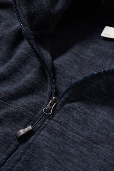 Men - Fleece jacket - dark blue-melange