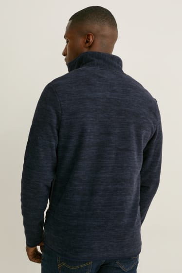 Men - Fleece jacket - dark blue-melange