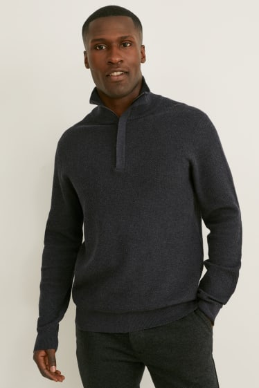 Hommes - Pull - gris anthracite