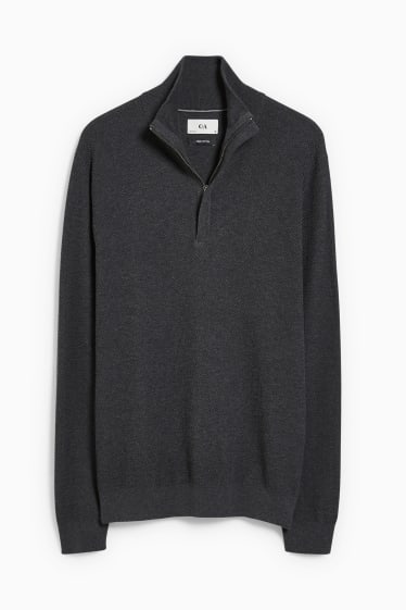 Hommes - Pull - gris anthracite