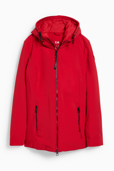 Damen - Regenjacke mit Kapuze - LYCRA® - rot